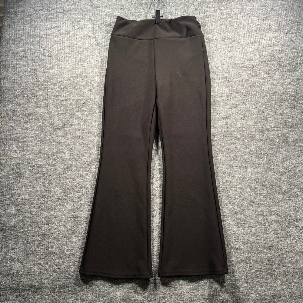 Angel Cult Black High Waisted Flare Bell Bottom Pants Size L Stretch